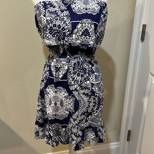 Love.. ady rayon dress, strapless , size S